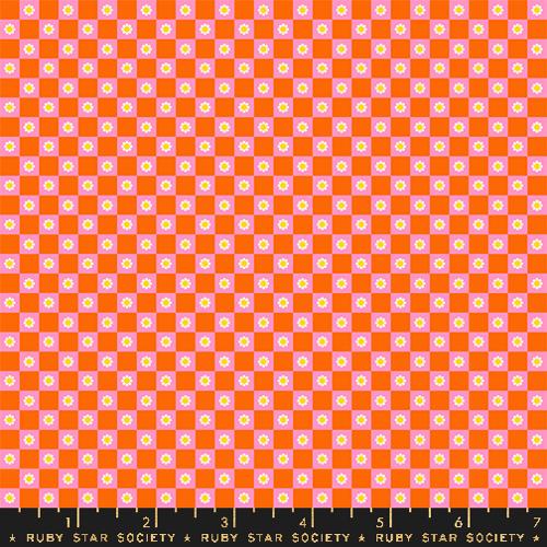 Ruby Star Society ANIMAL ANIMAL: Flower Check-Goldfish(1/4 Yard)