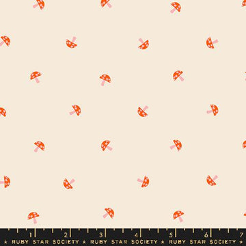 Ruby Star Society CAROUSEL: Tiny Mushrooms-Natural (1/4 Yard)