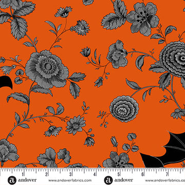 PHANTASM: Night Garden-Flame (1/4 Yard)