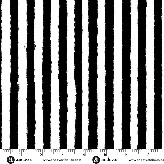 PHANTASM: Shadow Stripe-Raven (1/4 Yard)