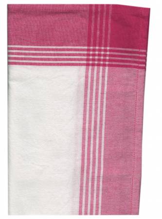 Dunroven Tea Towels- No Stripe McLeod Pink with White Background