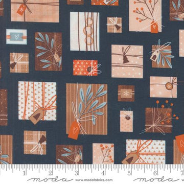 PURRFECT CHRISTMAS: Perfect Presents-Midnight (1/4 Yard)