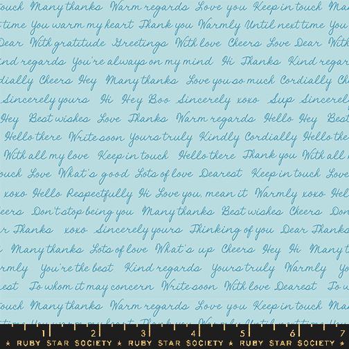 Ruby Star Society SALUTATIONS: Hello Goodbye-Polar (1/4 Yard)