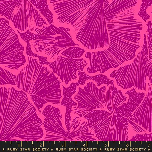 Ruby Star Society GLOW GARDEN: Ginko-Light Berry (1/4 Yard)