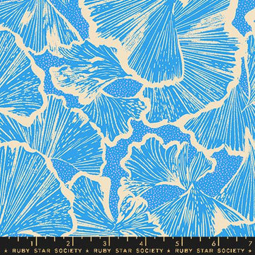 Ruby Star Society GLOW GARDEN: Ginko-Lindley Blue (1/4 Yard)