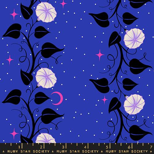 Ruby Star Society GLOW GARDEN: Moon Vines-Blacklight (1/4 Yard)
