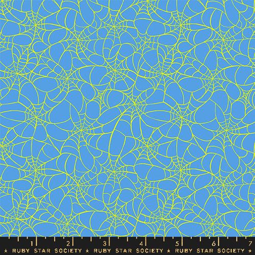 Ruby Star Society GLOW GARDEN: Tangled Web-Lindley Blue (1/4 Yard)