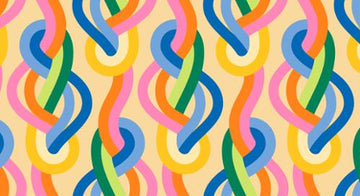 GROOVE: Knotted Geometric Stripe-Luminous (1/4 Yard)