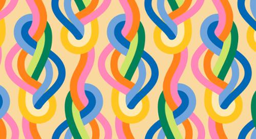 GROOVE: Knotted Geometric Stripe-Luminous (1/4 Yard)