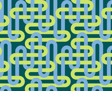 GROOVE: Woven Geometrics-Verdant Green (1/4 Yard)