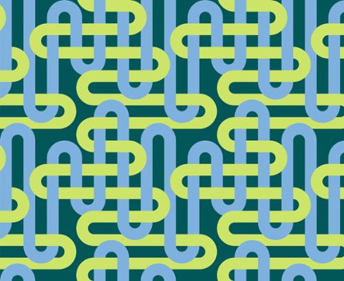 GROOVE: Woven Geometrics-Verdant Green (1/4 Yard)