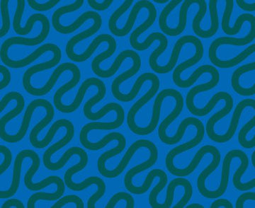 GROOVE: Unspooled Geometric Swirls-Cool Blue (1/4 Yard)