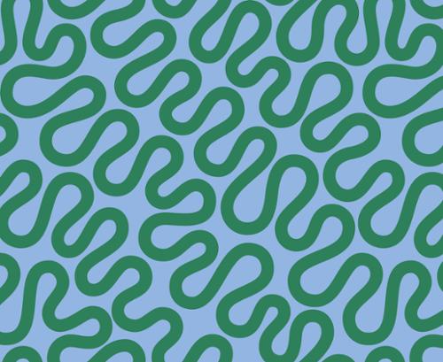GROOVE: Unspooled Geometric Swirls-Spring (1/4 Yard)