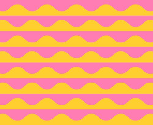 GROOVE: Wavy Geometric Stripe-Tangerine Dream (1/4 Yard)