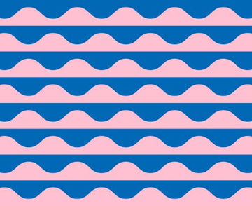 GROOVE: Wavy Geometric Stripe-Cotton Candy (1/4 Yard)