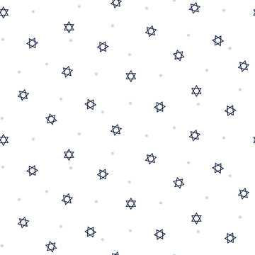 THE GIFT OF LIFE: Mini Star of David-White (1/4 Yard)