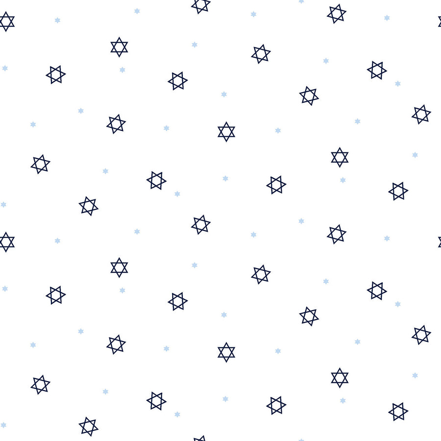 THE GIFT OF LIFE: Mini Star of David-White (1/4 Yard)
