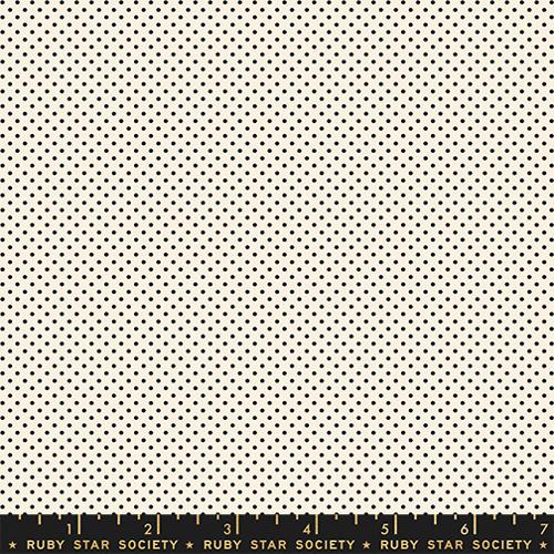 Ruby Star Society CATNAP: Mini Dots-Black on Natural (1/4 Yard)