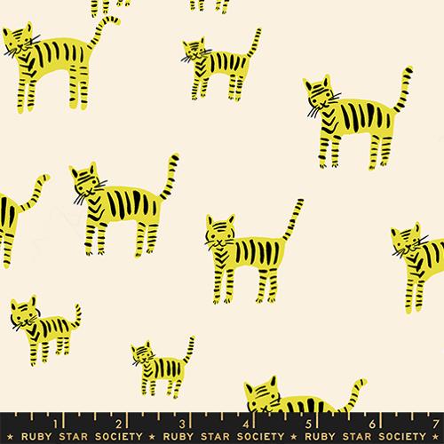 Ruby Star Society CATNAP: Tiger Stripe-Citron (1/4 Yard)