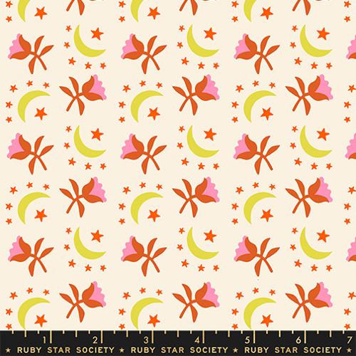 Ruby Star Society CATNAP: Moonflower-Natural (1/4 Yard)