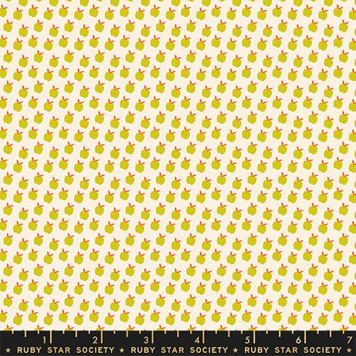Ruby Star Society CATNAP: Ditsy Apples-Pistachio (1/4 Yard)
