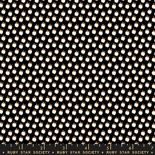 Ruby Star Society CATNAP: Ditsy Apples-Black (1/4 Yard)