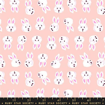 Ruby Star Society HELLO ALICE: Rushing Rabbit-Vintage Pink (1/4 Yard)