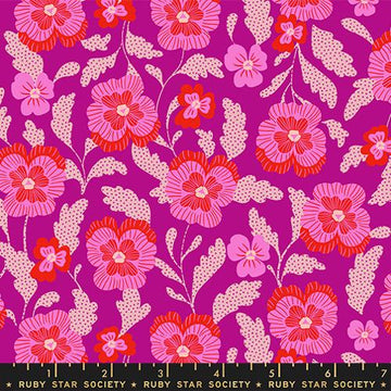 Ruby Star Society HELLO ALICE: Violets-Berry (1/4 Yard)