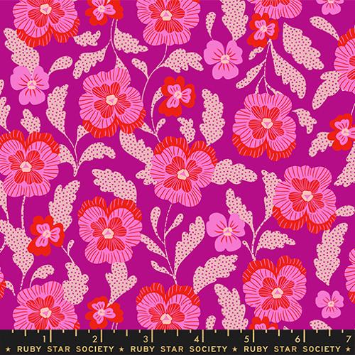 Ruby Star Society HELLO ALICE: Violets-Berry (1/4 Yard)