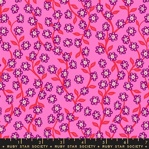 Ruby Star Society HELLO ALICE: Chatty Garden-Lipstick (1/4 Yard)