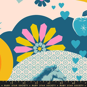 Ruby Star Society BEST DAY EVER: Best Day Ever-Teal (1/4 Yard)