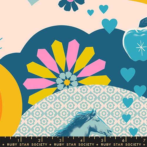 Ruby Star Society BEST DAY EVER: Best Day Ever-Teal (1/4 Yard)