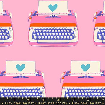 Ruby Star Society BEST DAY EVER: Typewriter-Posy (1/4 Yard)