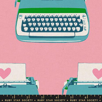 Ruby Star Society BEST DAY EVER: Typewriter Canvas-Posy (1/4 Yard)