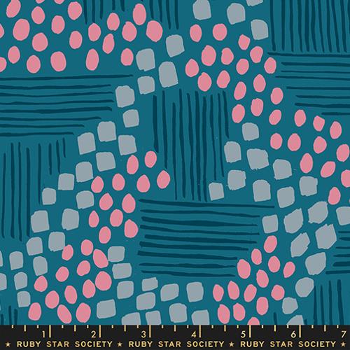 Ruby Star Society REIMAGINED LANDSCAPES: Aerial View-Teal (1/4 Yard)