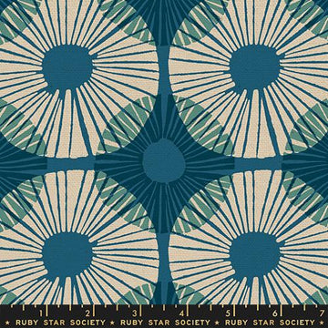 Ruby Star Society REIMAGINED LANDSCAPES: Superbloom Canvas-Teal (1/4 Yard)