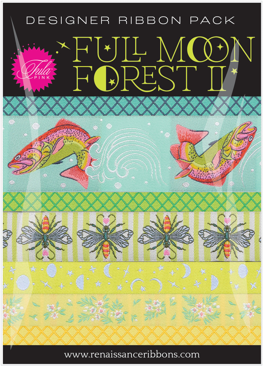 Tula Pink FULL MOON FOREST II: Enchanted-Designer Ribbon Pack
