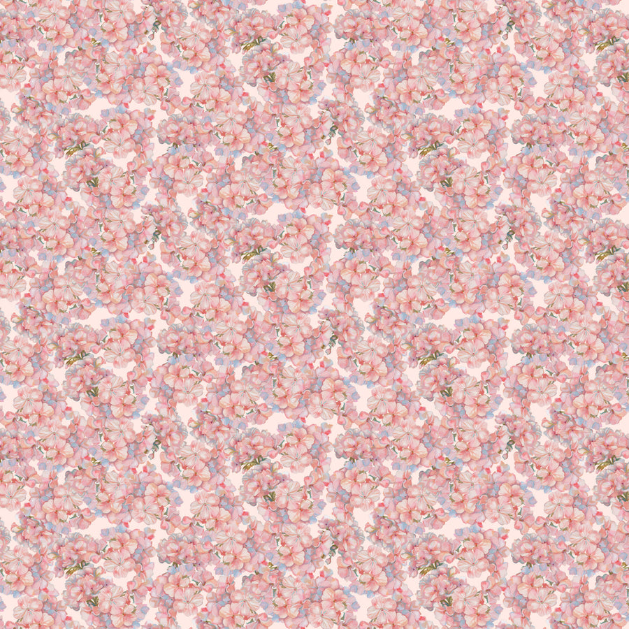 ELEGANCE: Pink Flowers-Pink (1/4 Yard)