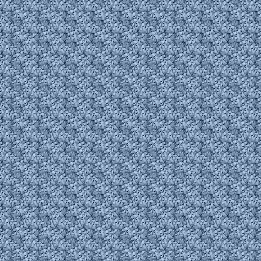 ELEGANCE: Feathers-Navy (1/4 Yard)