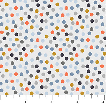 FOSSIL FOLKS: Dots-Gray (1/4 Yard)
