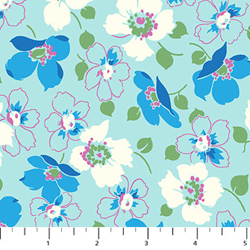 FULL BLOOM: Grace-Sky (1/4 Yard)