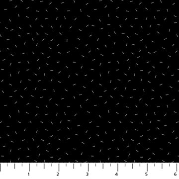 DUSK: Dashes-Black/Gray (1/4 Yard)