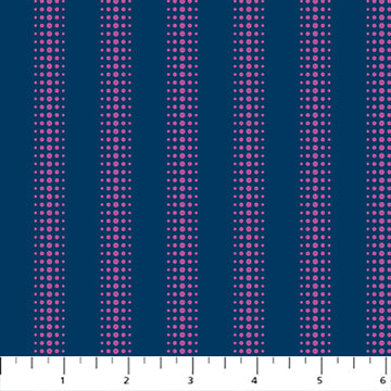 POP SUGAR: Dot Stripe-Navy (1/4 Yard)