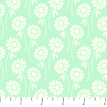 POP SUGAR: Upsy Daisy-Aqua (1/4 Yard)