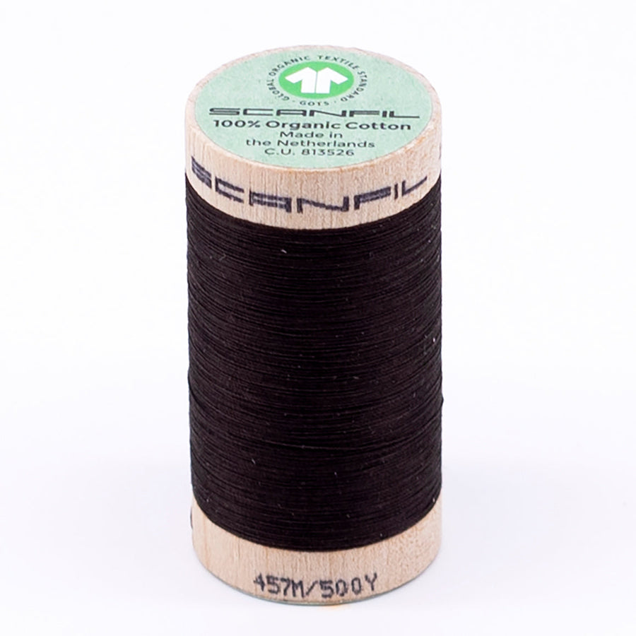 Scanfil: Organic Cotton Thread 50wt- Licorice 4830