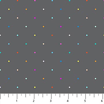 DEWFALL: Ditsy Dots-Gray/Multi (1/4 Yard)