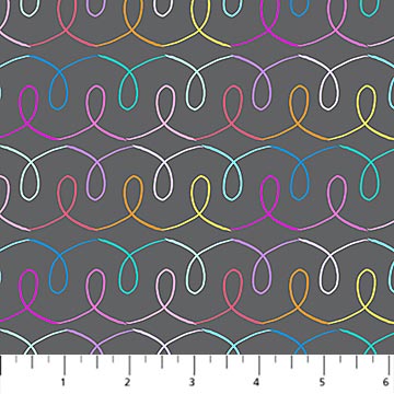 DEWFALL: Ribbon-Gray/Multi (1/4 Yard)
