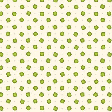 The Kitchen Garden: Polka Dot Cabbage- Cream (1/4 Yard)
