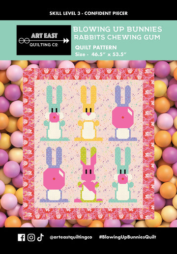 Blowing Up Bunnies- Rabbit Chewing Gum Quilt Pattern