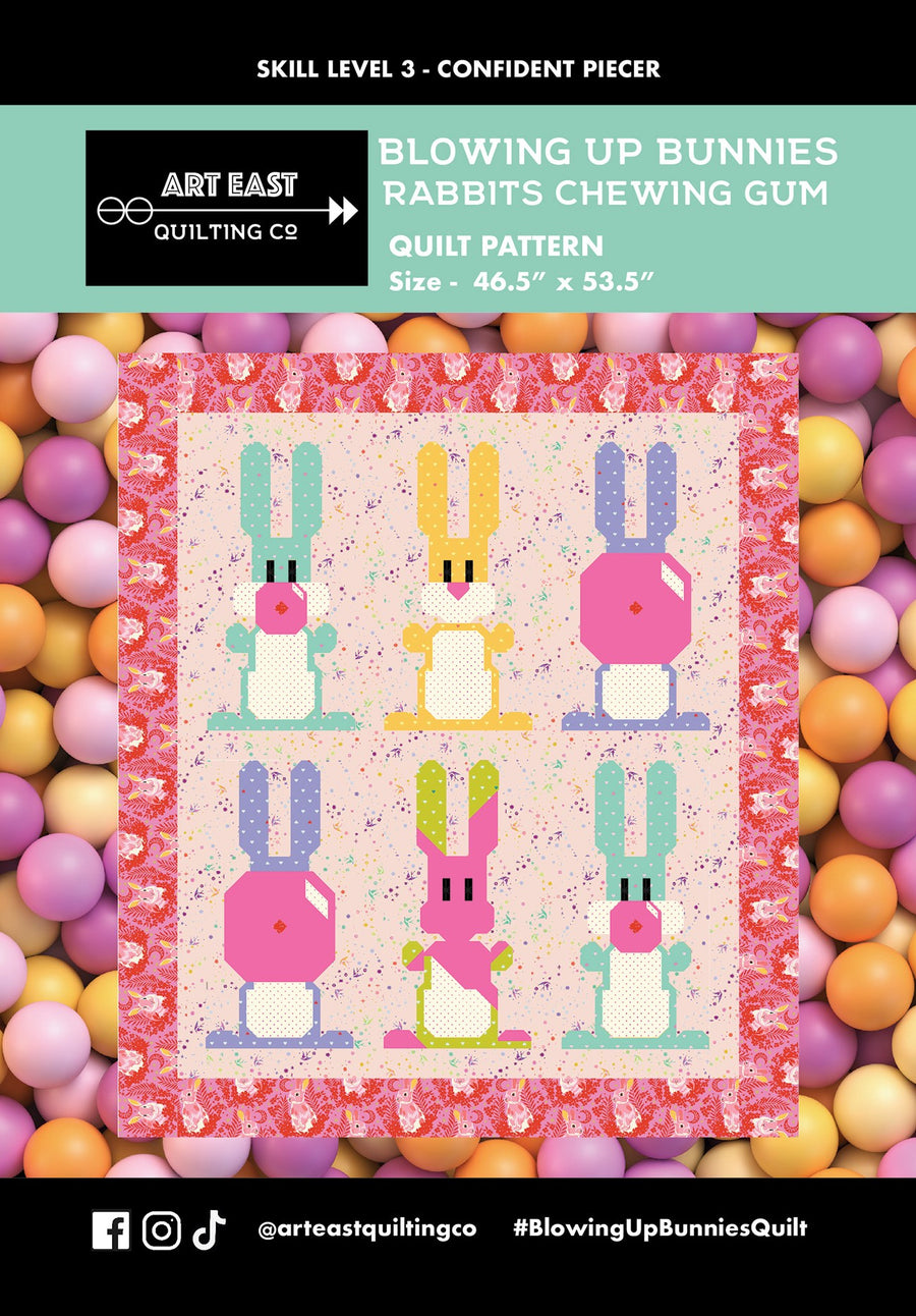 Blowing Up Bunnies- Rabbit Chewing Gum Quilt Pattern